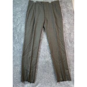 NWT Hart Schaffner Marx Chicago 100% Wool Dress Pants 42R Unhemmed Gray  Flawed